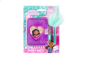 Plyšový denník Gábinčin kouzelný domeček se zámečkem a chlupatým perem