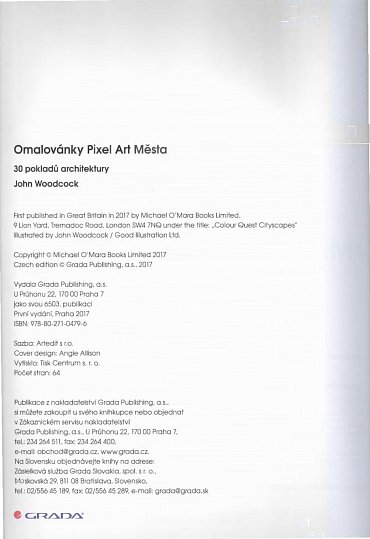 Náhled Omalovánky Pixel Art Města - 30 pokladů architektury